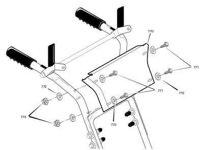 Control Panel Diagram and Parts List for 626752X16A-ST7526 2006 Briggs and Stratton Snow Blower
